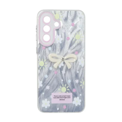 قاب اطلسی Flower پاپیون دار Samsung Galaxy A37 - طرح 118