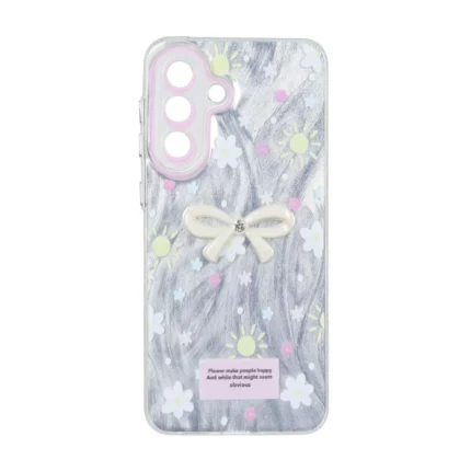 قاب اطلسی Flower پاپیون دار Samsung Galaxy A57 - طرح 121