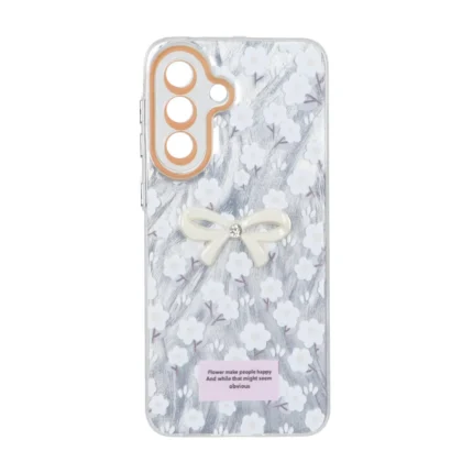 قاب اطلسی Flower پاپیون دار Samsung Galaxy A57 - طرح 122