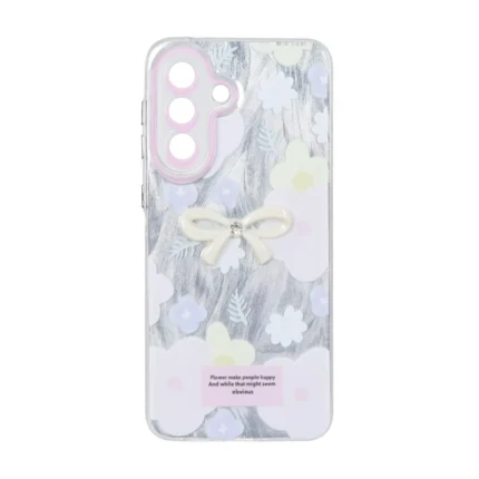 قاب اطلسی Flower پاپیون دار Samsung Galaxy A57 - طرح 123