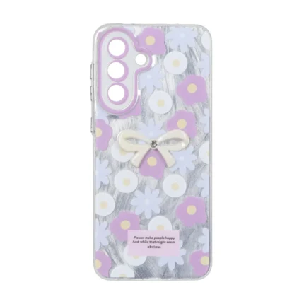 قاب اطلسی Flower پاپیون دار Samsung Galaxy A57 - طرح 128