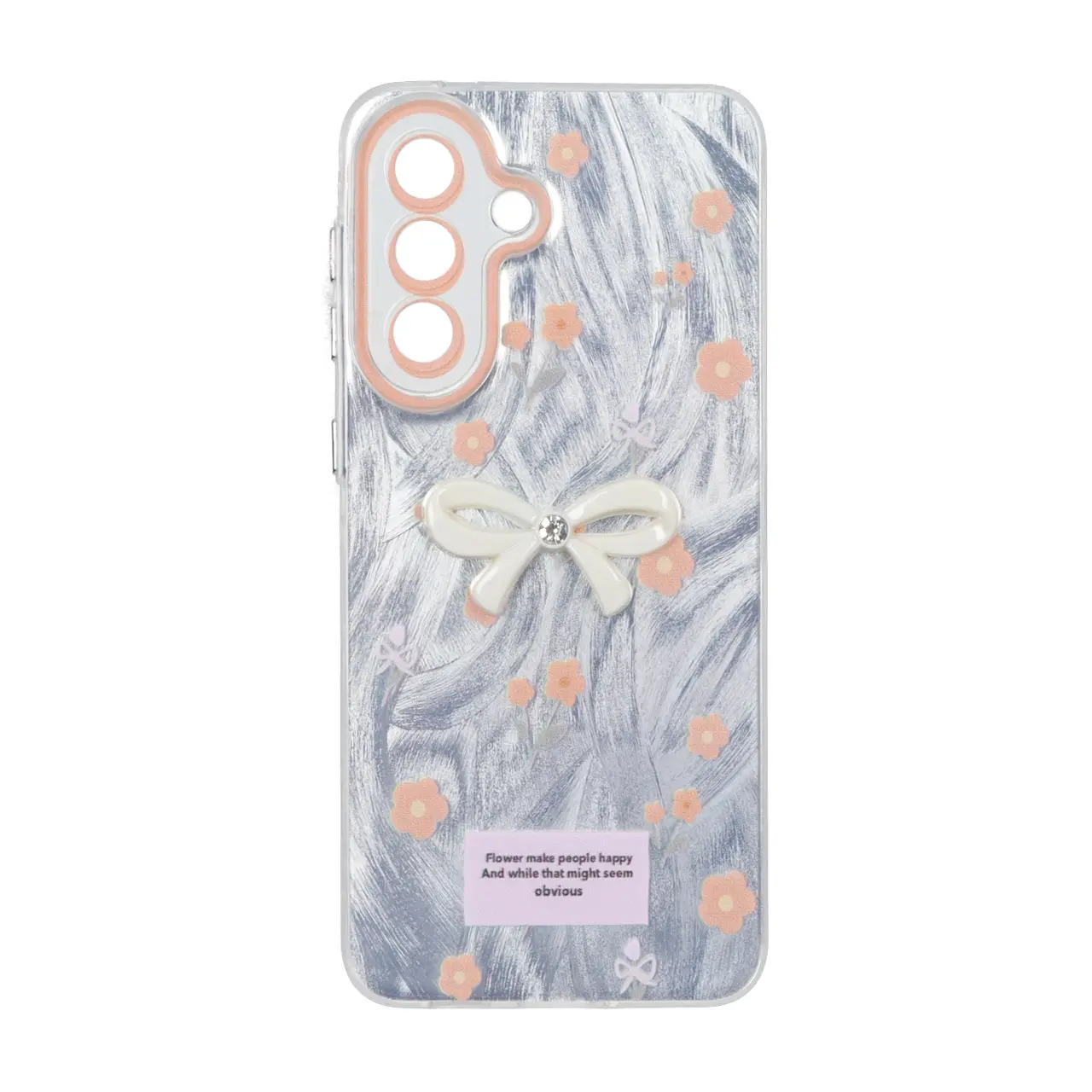 4606896 قاب اطلسی Flower پاپیون دار Samsung Galaxy A57 - طرح 129 - تصویر 1