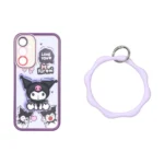 قاب Solid Case عروسک برجسته النگویی محافظ لنز رنگی Samsung Galaxy A54 - طرح 495