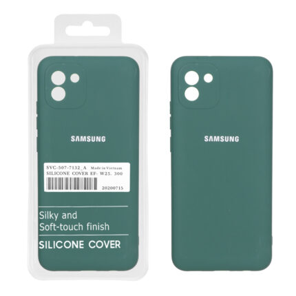 قاب نیو سیلیکون محافظ لنزدار RFF مدل Samsung Galaxy A03 - سبز (پک دار)