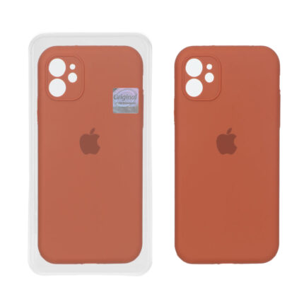 قاب سیلیکونی پاک کنی اورجینال Master Quality مدل Apple iPhone 12 - قهوه ای روشن (پک دار)