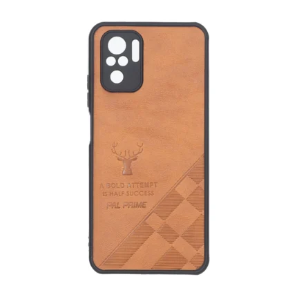 قاب طرح چرم گوزنی Pal Prime مدل Xiaomi Redmi Note 10 4G / Redmi Note 10S / Poco M5S - عسلی