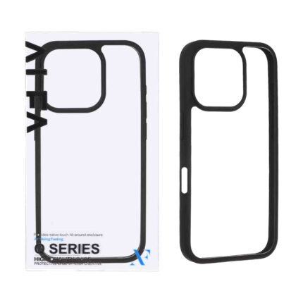 قاب اورجینال Q Series شفاف Alfa مدل Apple iPhone 16 Pro - مشکی (پک دار)