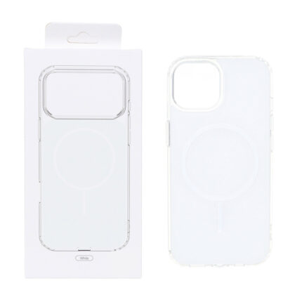 قاب پشت رنگی دور ژله ای با قابلیت شارژ MagSafe مدل Apple iPhone 12 Pro Max - سفید (پک دار)