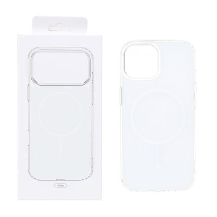 قاب پشت رنگی دور ژله ای با قابلیت شارژ MagSafe مدل Apple iPhone 13 / iPhone 14 - سفید (پک دار)