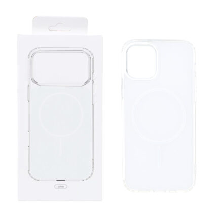 قاب پشت رنگی دور ژله ای با قابلیت شارژ MagSafe مدل Apple iPhone 12 Pro / iPhone 12 - سفید (پک دار)