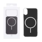 قاب پشت رنگی دور ژله ای با قابلیت شارژ MagSafe مدل Apple iPhone X / iPhone XS - مشکی (پک دار)