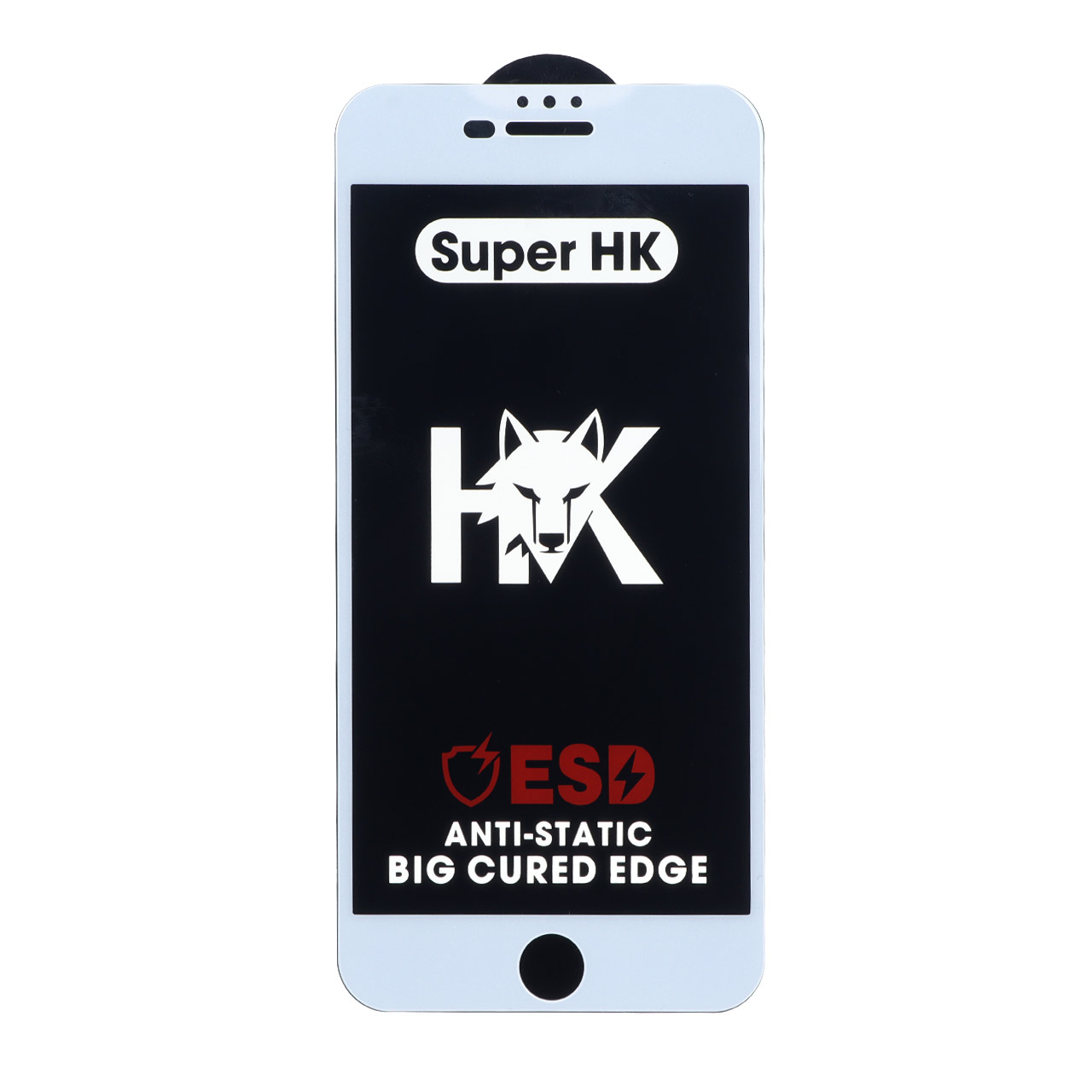 4611294 محافظ صفحه نمایش شیشه ای Full Cover ESD Anti Static - Super HK مدل Apple iPhone 6 Plus / iPhone 6S Plus / iPhone 7 Plus / iPhone 8 Plus - سفید - تصویر 1