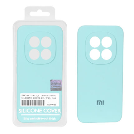 قاب سیلیکونی پاک کنی اورجینال Master Quality مدل Xiaomi Redmi Note 15 Pro Plus - سبزآبی (پک دار)