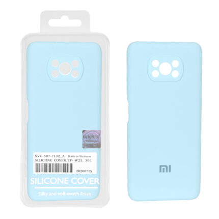 قاب سیلیکونی پاک کنی اورجینال Master Quality مدل Xiaomi Poco Poco X3 / Poco X3 Pro / Poco X3 NFC - آبی آسمانی (پک دار)