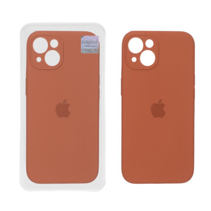 قاب سیلیکونی پاک کنی اورجینال Master Quality مدل Apple iPhone 13 / iPhone 14 - قهوه ای روشن (پک دار)