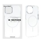 قاب اورجینال Magic Mask کریستالی دور لنز آلومینیومی MagSafe مدل Apple iPhone 13 / iPhone 14 - سفید (پک دار)