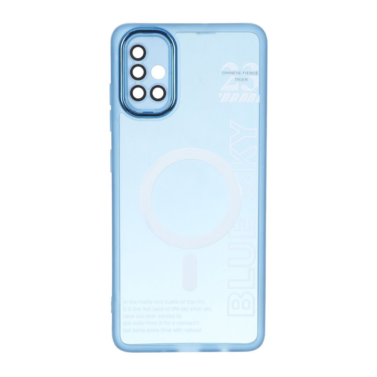 4611510 قاب Diamond Space طرح مگ سیف لنز گلس دار Samsung Galaxy A51 / M40s - آبی روشن - MPS - تصویر 1