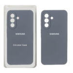قاب سیلیکونی پاک کنی محافظ لنزدار اورجینال Samsung Galaxy A57 - خاکستری (پک دار)