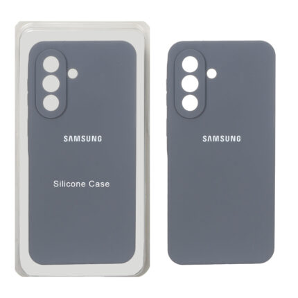 قاب سیلیکونی پاک کنی محافظ لنزدار اورجینال Samsung Galaxy A57 - خاکستری (پک دار)