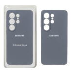 قاب سیلیکونی پاک کنی محافظ لنزدار اورجینال Samsung Galaxy S26 Ultra - خاکستری (پک دار)