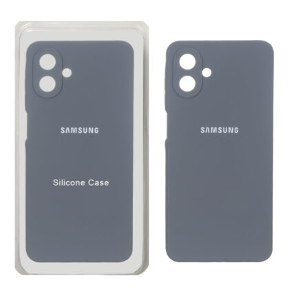 قاب سیلیکونی پاک کنی محافظ لنزدار اورجینال Samsung Galaxy A07 - خاکستری (پک دار)