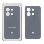 قاب سیلیکونی پاک کنی محافظ لنزدار اورجینال Xiaomi Redmi Note 13 4G - خاکستری (پک دار)
