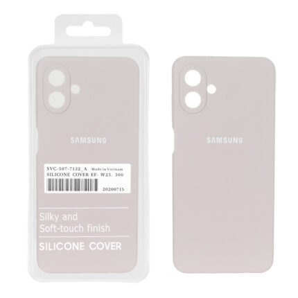 قاب سیلیکونی پاک کنی اورجینال درجه یک Samsung Galaxy A07 - خاکی (پک دار)