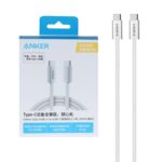 کابل شارژ فست Anker Type-C To Type-C مدل Zolo A8060P21 240W - سفید (گارانتی شش ماهه ایویز)