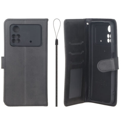 کیف موبایل مگنتی درجه یک داخل خز MNC Plus مدل Xiaomi Poco M4 Pro 4G - مشکی
