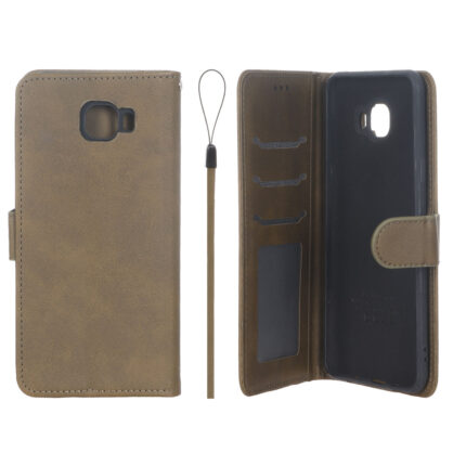 کیف موبایل مگنتی درجه یک داخل خز MNC Plus مدل Samsung Galaxy C7 - سبز زیتونی