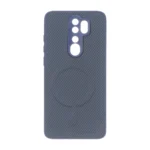 قاب هاشور MagSafe برجسته محافظ لنزدار Xiaomi Redmi Note 8 Pro - سرمه ای