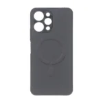 قاب هاشور MagSafe برجسته محافظ لنزدار Xiaomi Redmi 12 / Poco M6 Pro 5G - مشکی