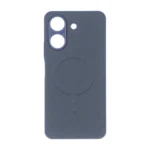 قاب هاشور MagSafe برجسته محافظ لنزدار Xiaomi Redmi 13C / Poco C65 - سرمه ای کد 1
