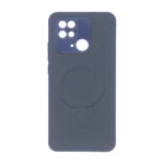 قاب هاشور MagSafe برجسته محافظ لنزدار Xiaomi Redmi 10C / Redmi 10 Power / Poco C40 - سرمه ای کد 1