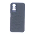 قاب هاشور MagSafe برجسته محافظ لنزدار Xiaomi Redmi Note 11 4G / Redmi Note 11S - سرمه ای کد 1