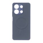قاب هاشور MagSafe برجسته محافظ لنزدار Xiaomi Redmi Note 13 4G - سرمه ای کد 1