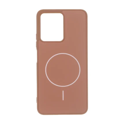 قاب طرح PVD مات طرح مگ سیف Xiaomi Redmi Note 12 4G - قهوه ای