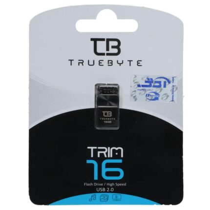 فلش مموری TRUEBYTE USB2.0 مدل TRIM ظرفیت 16GB - مشکی (گارانتی مادام العمر شرکت آی تین)