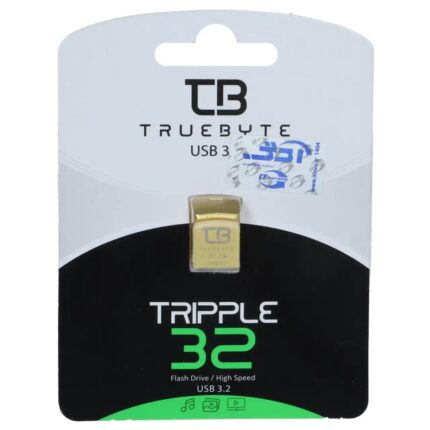 فلش مموری TRUEBYTE USB3.2 مدل TRIPPLE ظرفیت 32GB - طلایی (گارانتی مادام العمر شرکت آی تین)