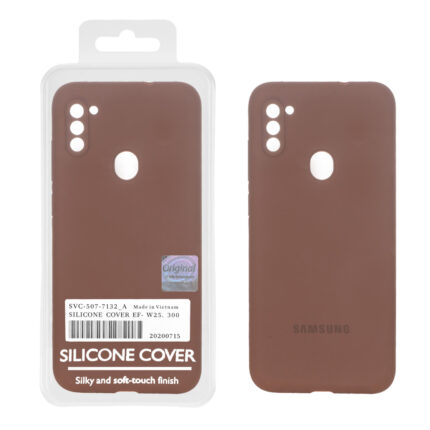 قاب سیلیکونی پاک کنی اورجینال Master Quality مدل Samsung Galaxy A11 / M11 - قهوه ای (پک دار)