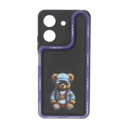 قاب Solid Case منحنی LUCKY طرح دار Xiaomi Redmi 13C / Poco C65 - کد 351