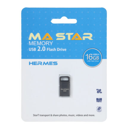 فلش مموری MA STAR مدل Hermes ظرفیت 16GB USB2.0 - مشکی (گارانتی فراگامان)
