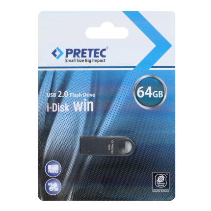 فلش مموری Pretec مدل Win ظرفیت 64GB USB2.0 - مشکی (گارانتی فراگامان)