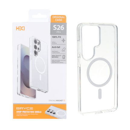 قاب اورجینال HDD شفاف کریستالی Msgsafe سری اطلس Samsung Galaxy S26 Ultra - سفید (پک دار)