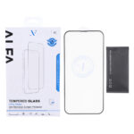 محافظ صفحه نمایش شیشه ای اورجینال Full Cover ALFA Carbon مدل Apple iPhone 13 / iPhone 13 Pro / iPhone 14 / 16e (پک دار)