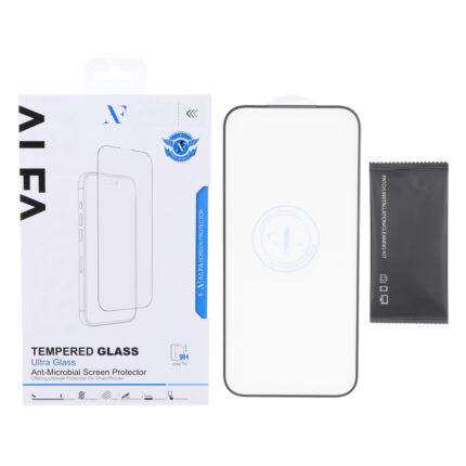 محافظ صفحه نمایش شیشه ای اورجینال Full Cover ALFA Carbon مدل Apple iPhone 17 Pro Max (پک دار)