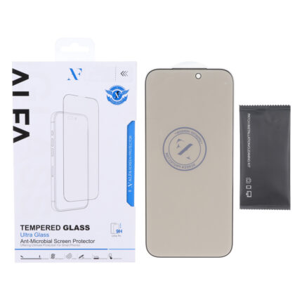 محافظ صفحه نمایش شیشه ای اورجینال Full Cover Privacy ALFA مدل Apple iPhone 17 Pro Max (پک دار)