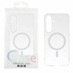 قاب اورجینال کریستالی MagSafe شفاف Creative مدل Samsung Galaxy S25 FE - سفید (پک دار)