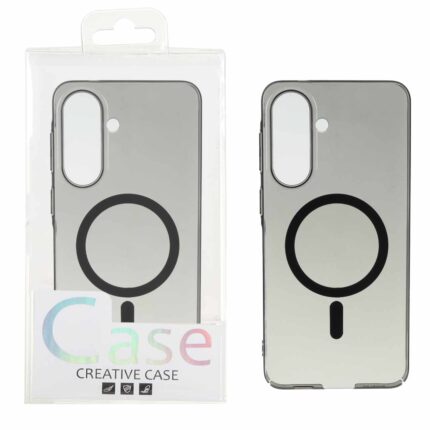 قاب اورجینال کریستالی MagSafe شفاف Creative مدل Samsung Galaxy A57 - مشکی (پک دار)