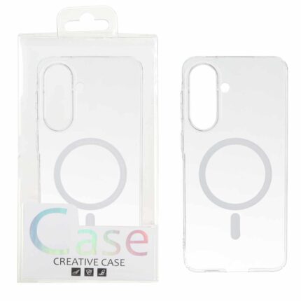 قاب اورجینال کریستالی MagSafe شفاف Creative مدل Samsung Galaxy A57 - سفید (پک دار)